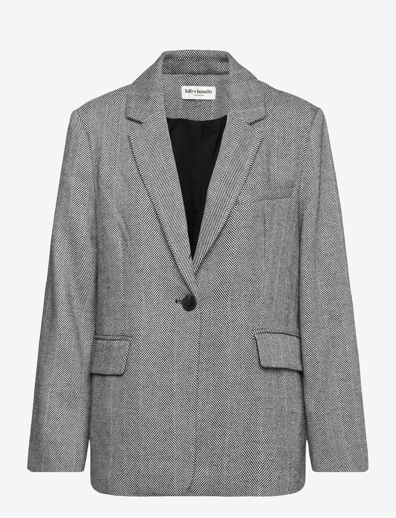 Lollys Laundry - FayLL Blazer LS OVS - enkeltradede blazere - black - 1
