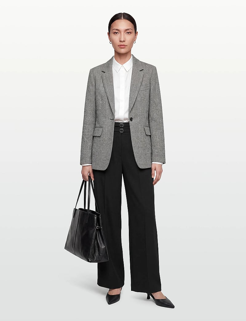 Lollys Laundry - FayLL Blazer LS OVS - enkeltradede blazere - black - 0