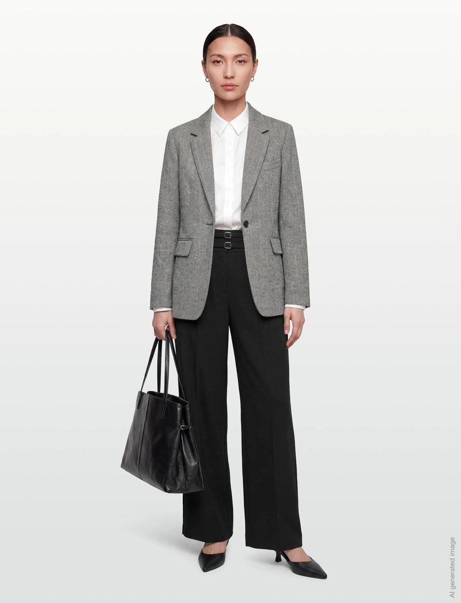 Lollys Laundry - FayLL Blazer LS OVS - Ühes joones nööpidega bleiserid - black - 0