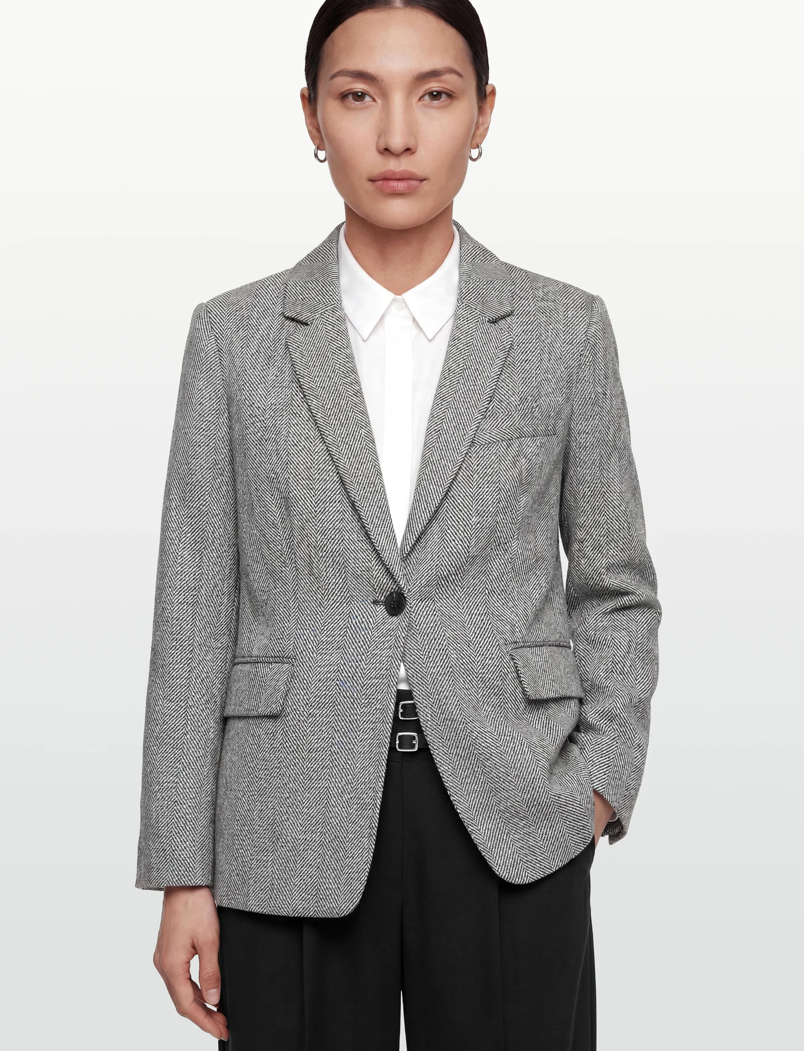 Lollys Laundry - FayLL Blazer LS OVS - Ühes joones nööpidega bleiserid - black - 3