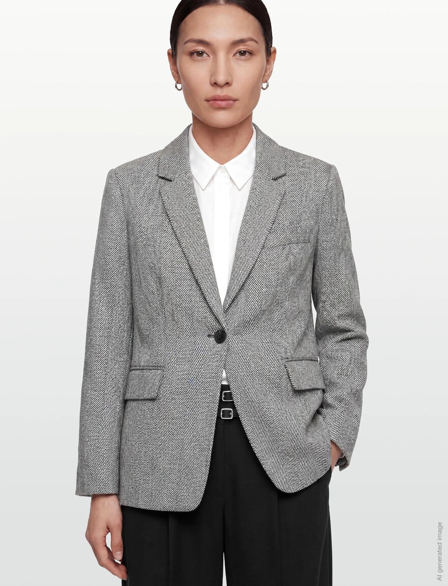 Lollys Laundry - FayLL Blazer LS OVS - Ühes joones nööpidega bleiserid - black - 3