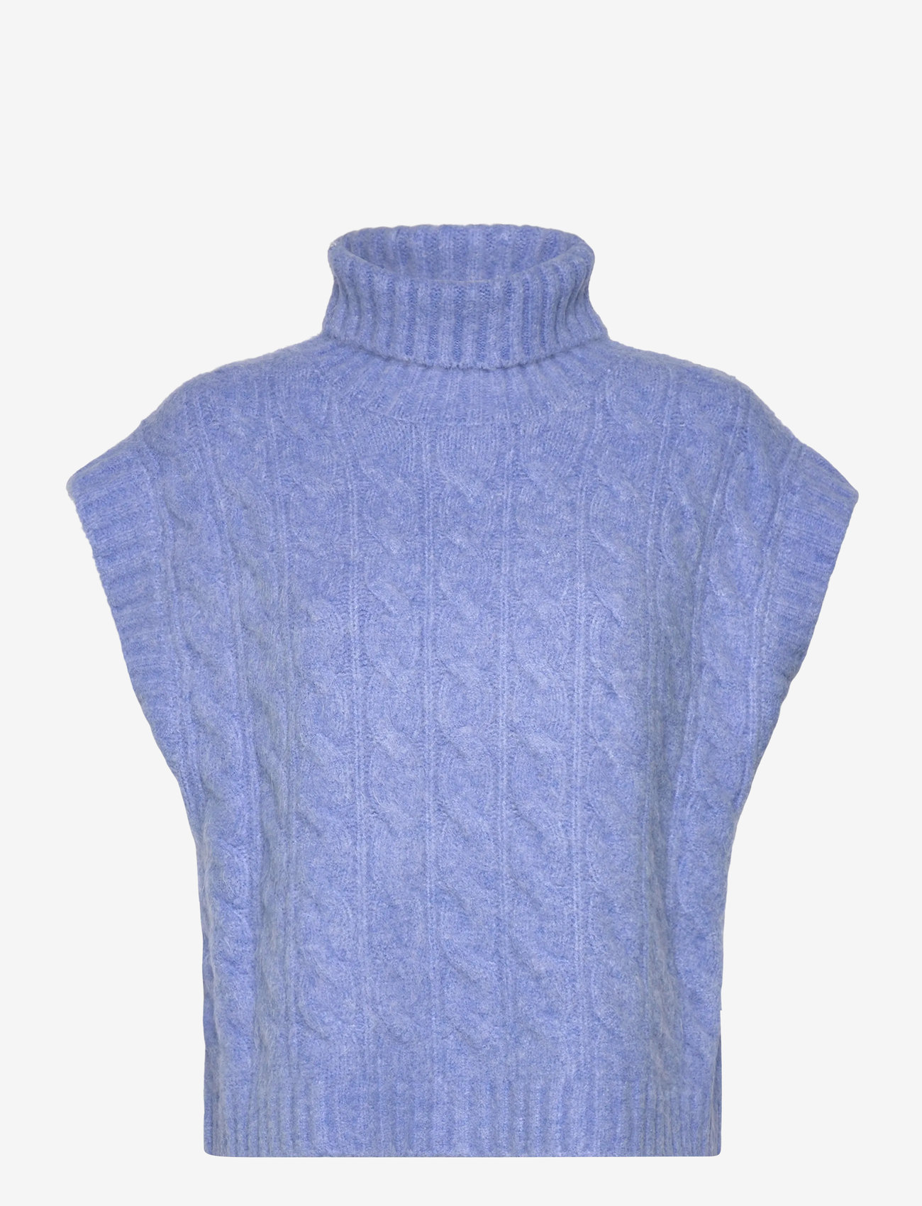 Lollys Laundry - FresnoLL Knit Vest SL - stickade västar - blue - 0