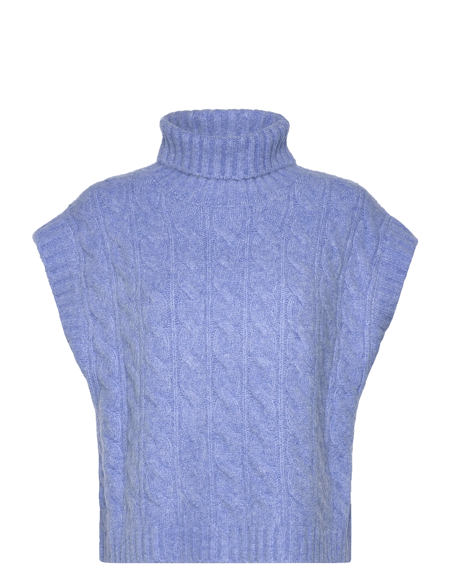 Lollys Laundry - FresnoLL Knit Vest SL - strikveste - blue - 0