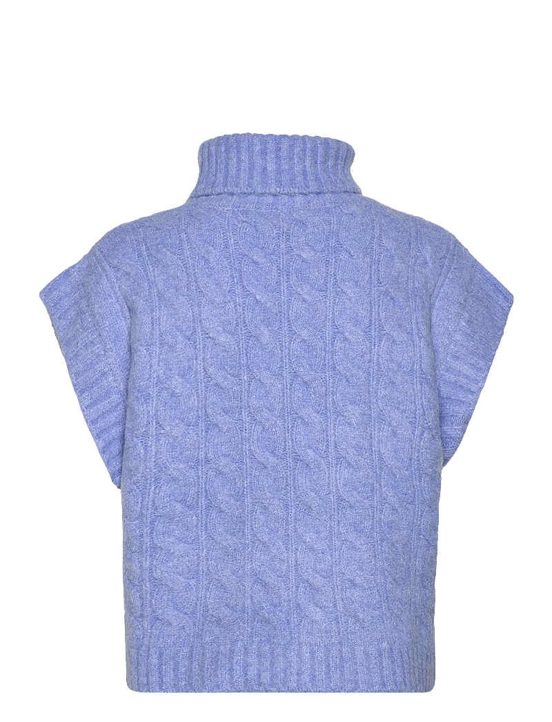 Lollys Laundry - FresnoLL Knit Vest SL - stickade västar - blue - 1