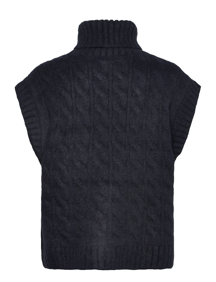 Lollys Laundry - FresnoLL Knit Vest SL - strikveste - dark blue - 1