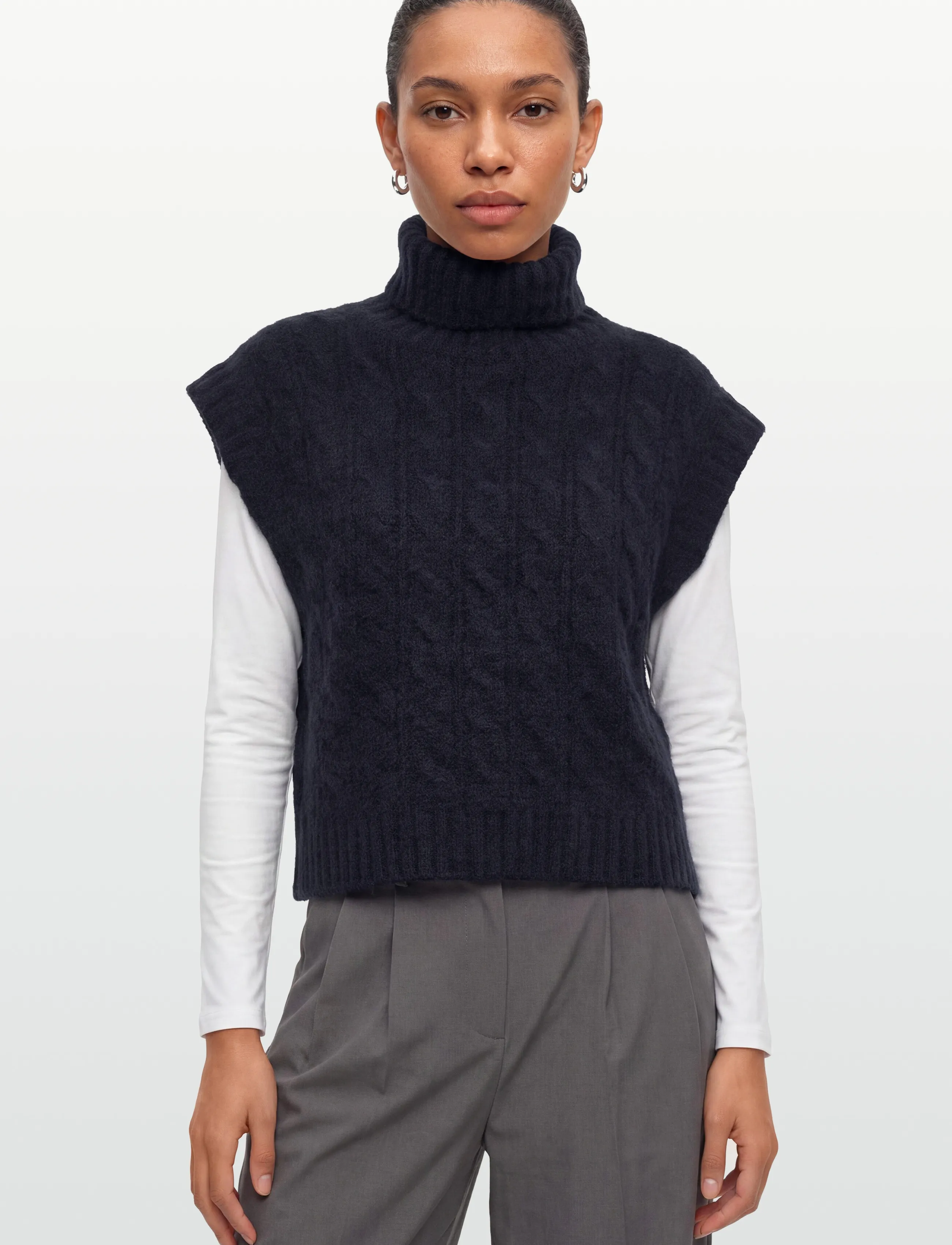 Lollys Laundry - FresnoLL Knit Vest SL - strikveste - dark blue - 3