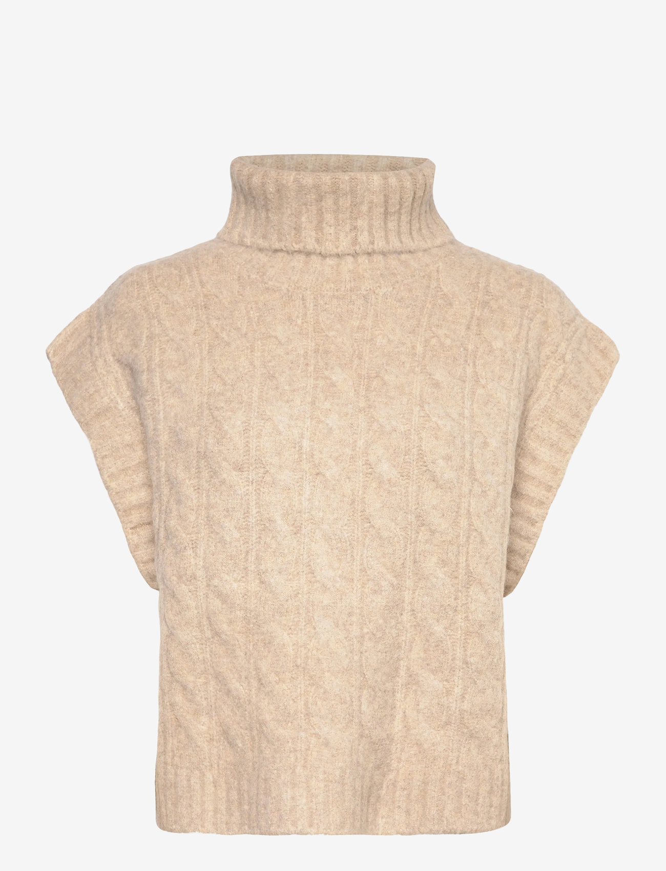 Lollys Laundry - FresnoLL Knit Vest SL - stickade västar - sand - 0