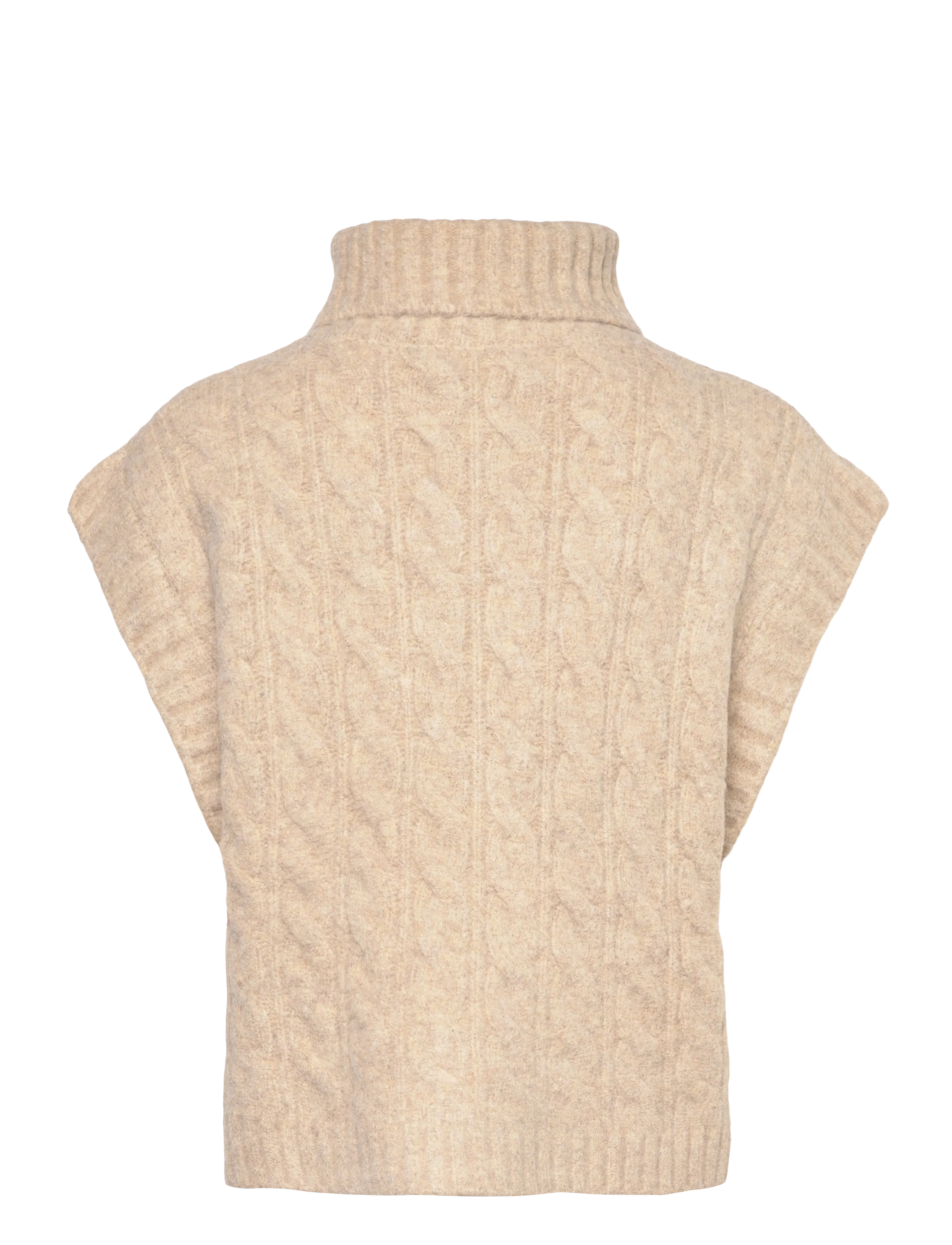 Lollys Laundry - FresnoLL Knit Vest SL - kamizelki z dzianiny - sand - 1