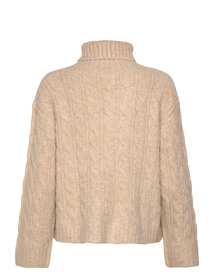 Lollys Laundry - ResnoLL Knit Jumper LS - rullekraver - sand - 1