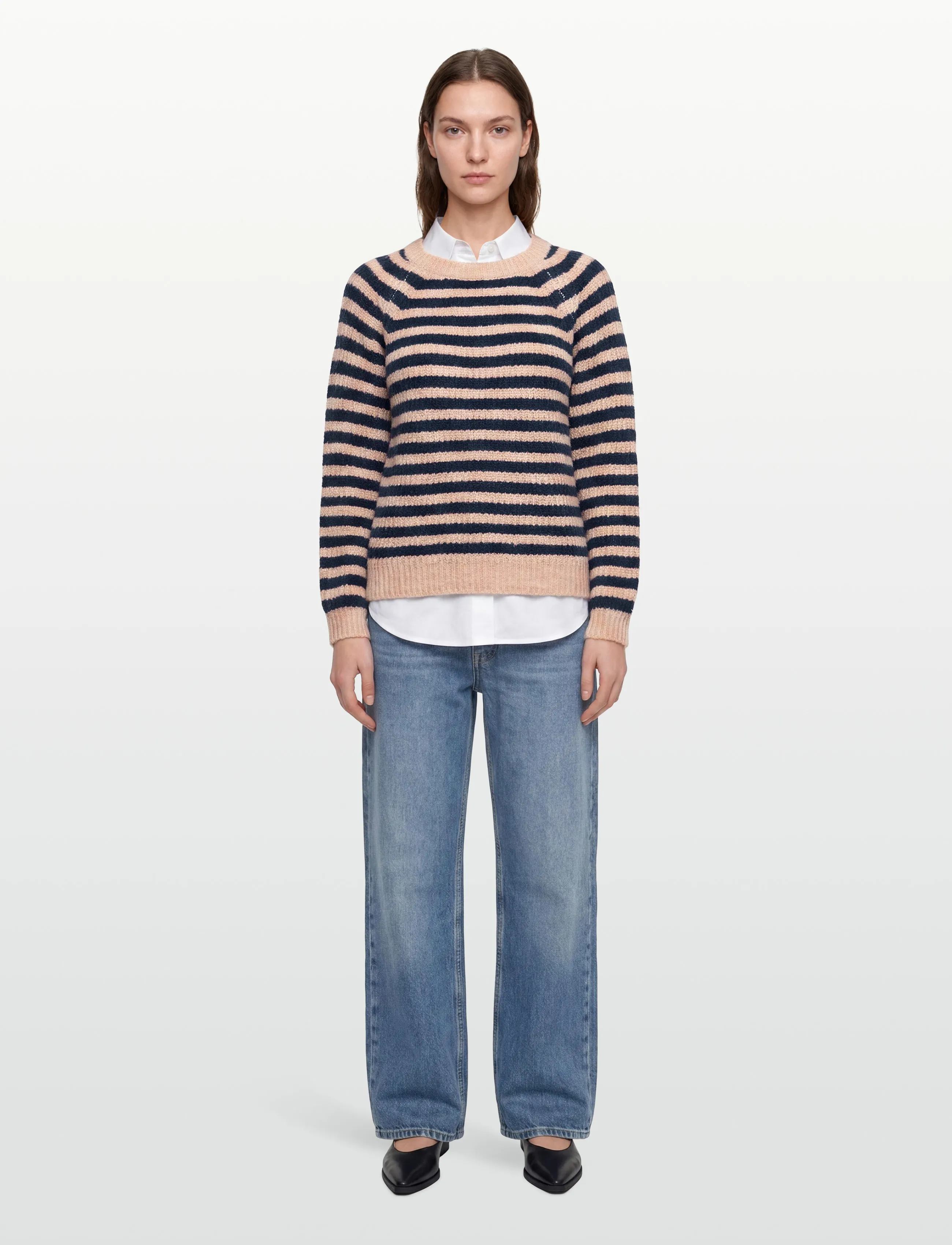 Lollys Laundry - BinaLL Knit Jumper LS - trøjer - dark blue - 0