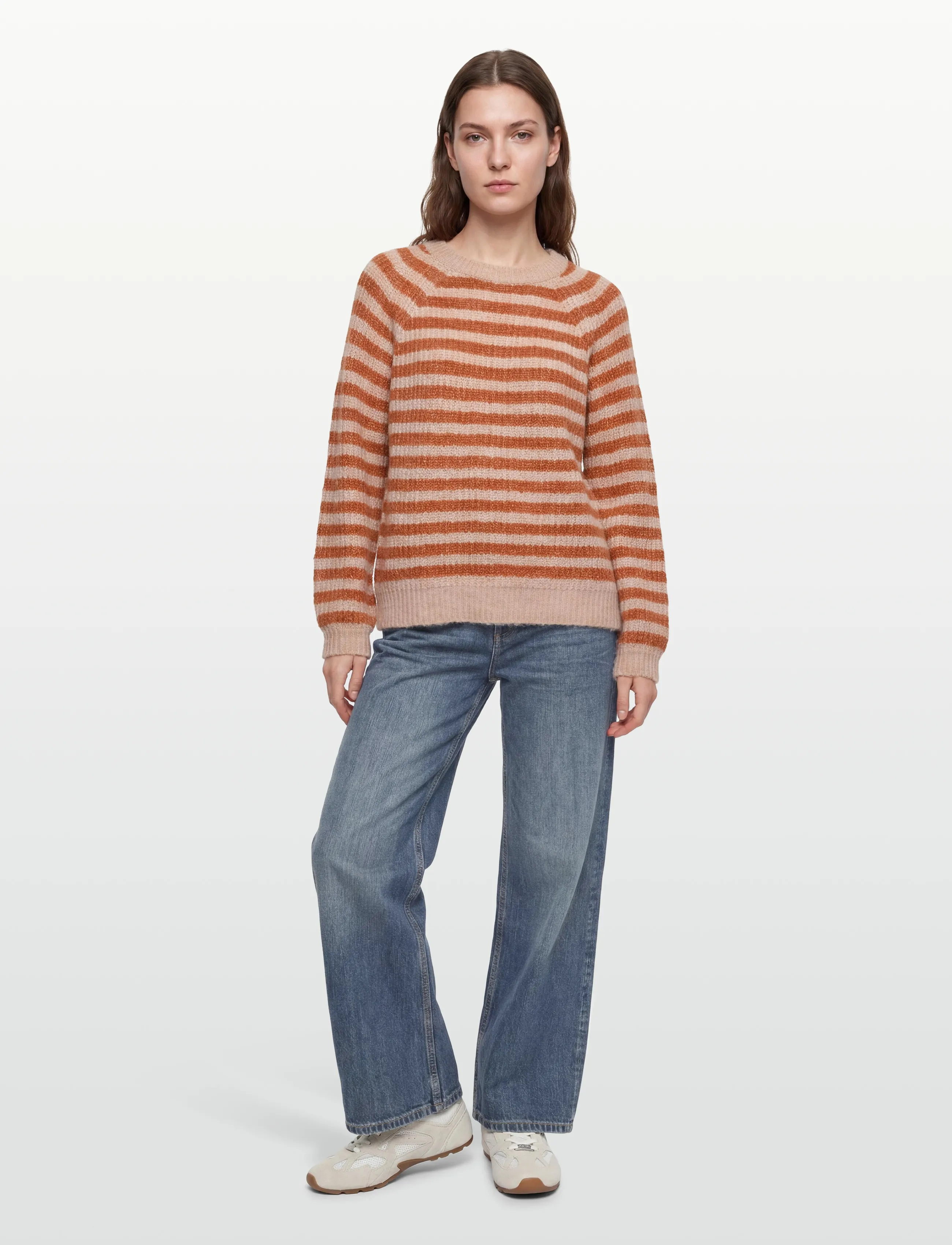 Lollys Laundry Binall Knit Jumper Ls, S, Orange, Strik > Trøjer, Dame
