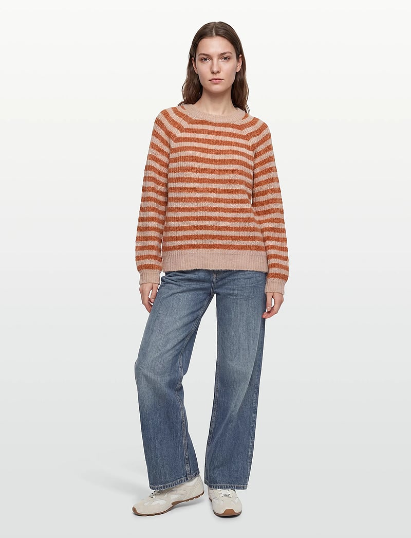 Lollys Laundry - BinaLL Knit Jumper LS - striktrøjer - rust - 0