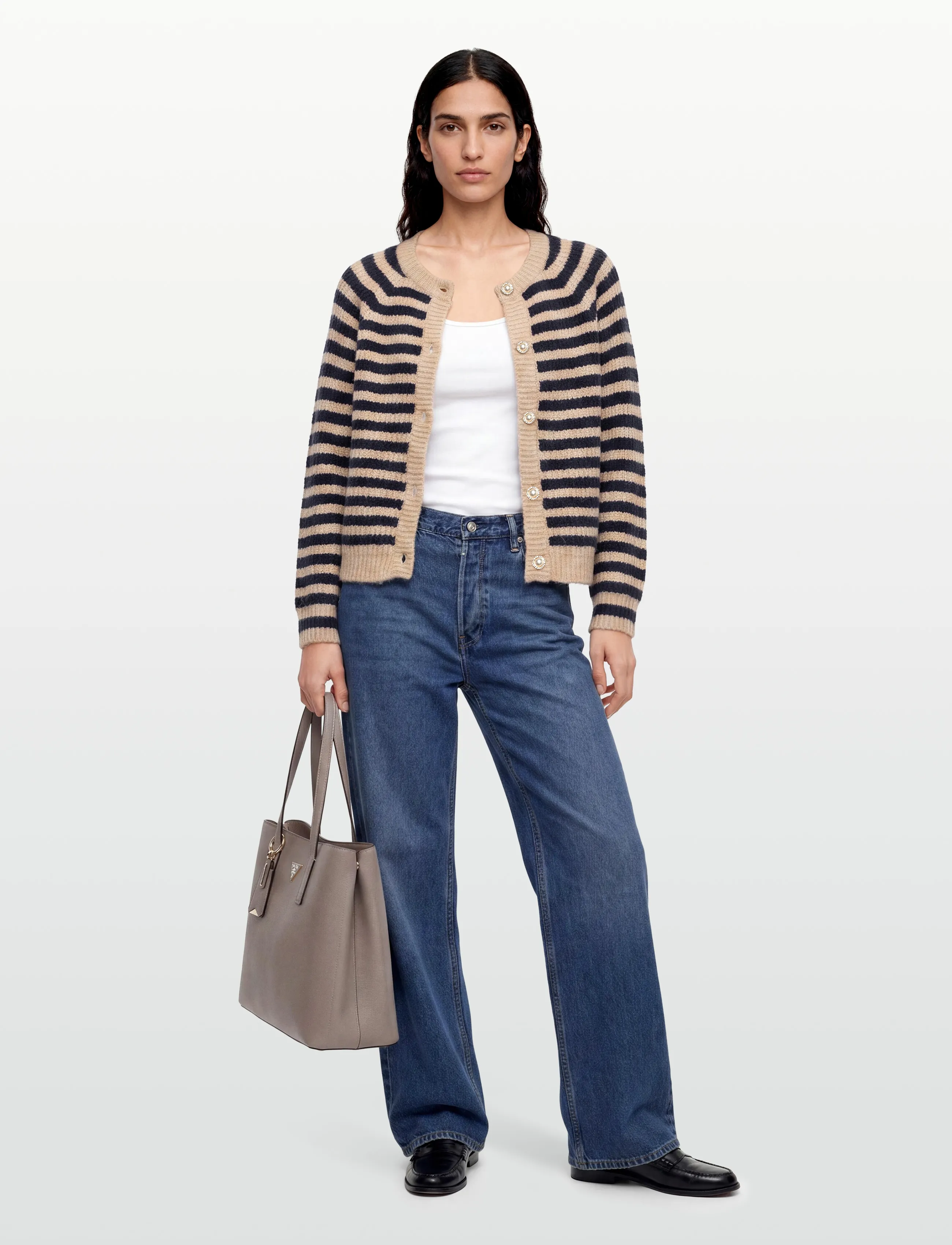 Lollys Laundry Novall Cardigan Ls, S, Navy, Strik > Cardigans, Dame