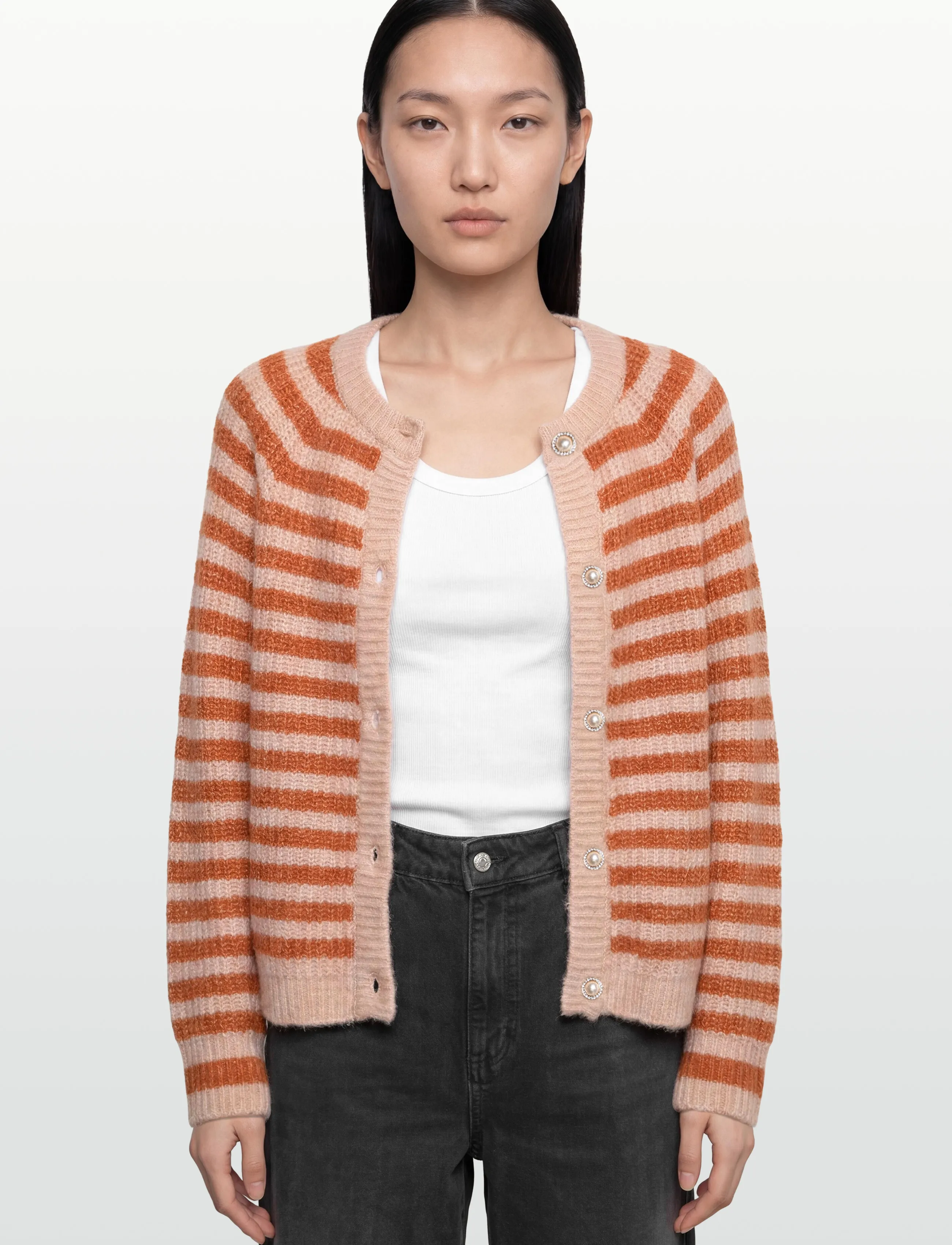 Lollys Laundry - NovaLl Cardigan LS - cardigans - rust - 3