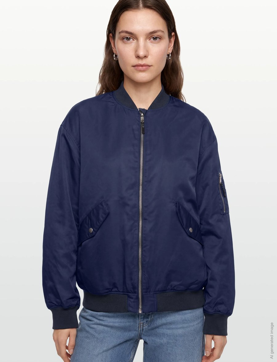 Lollys Laundry - LilaLL Bomber Jacket LS OS - frühlingsjacken - dark navy - 3
