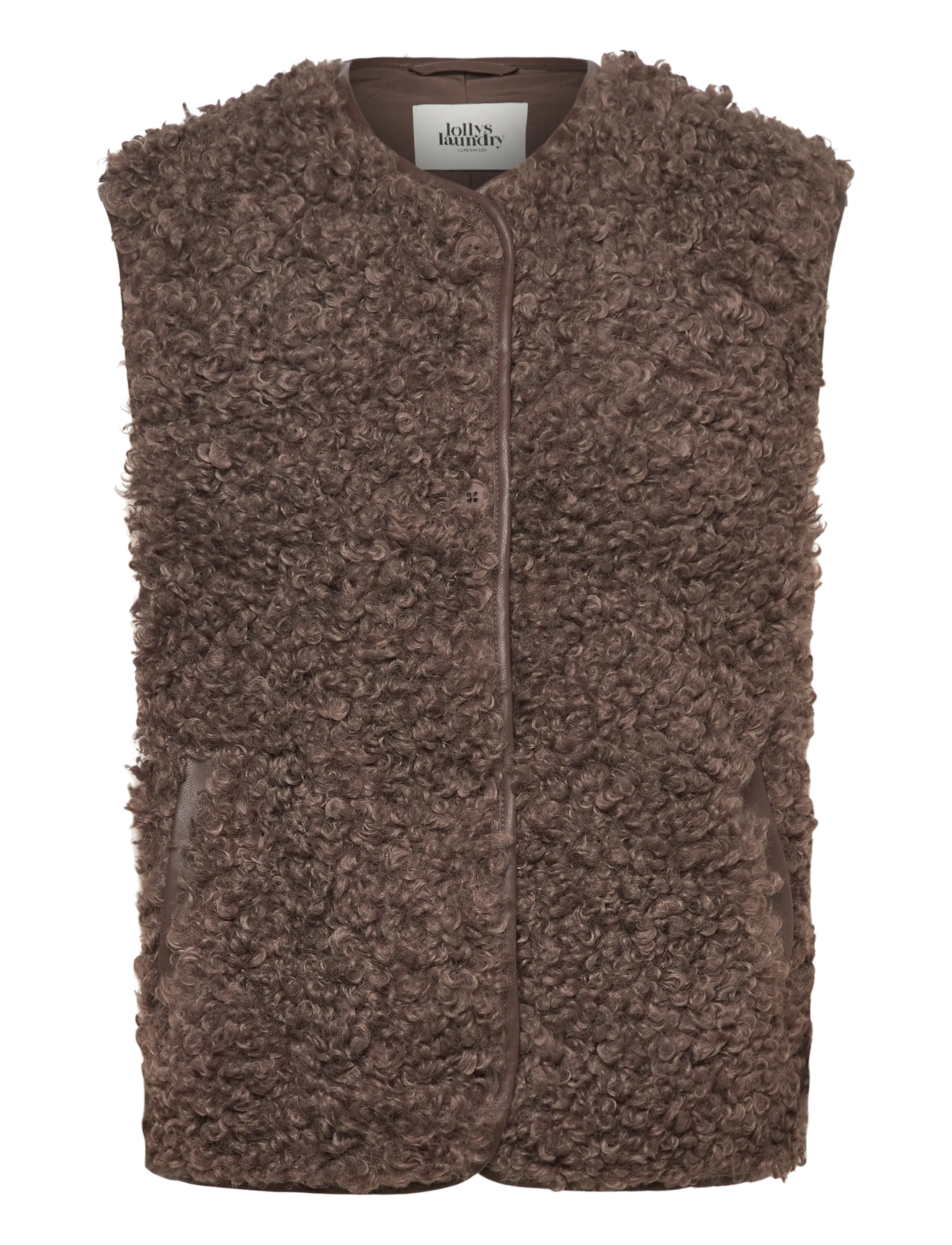 Lollys Laundry - VadaLL Vest SL - veste - dark mokka - 0