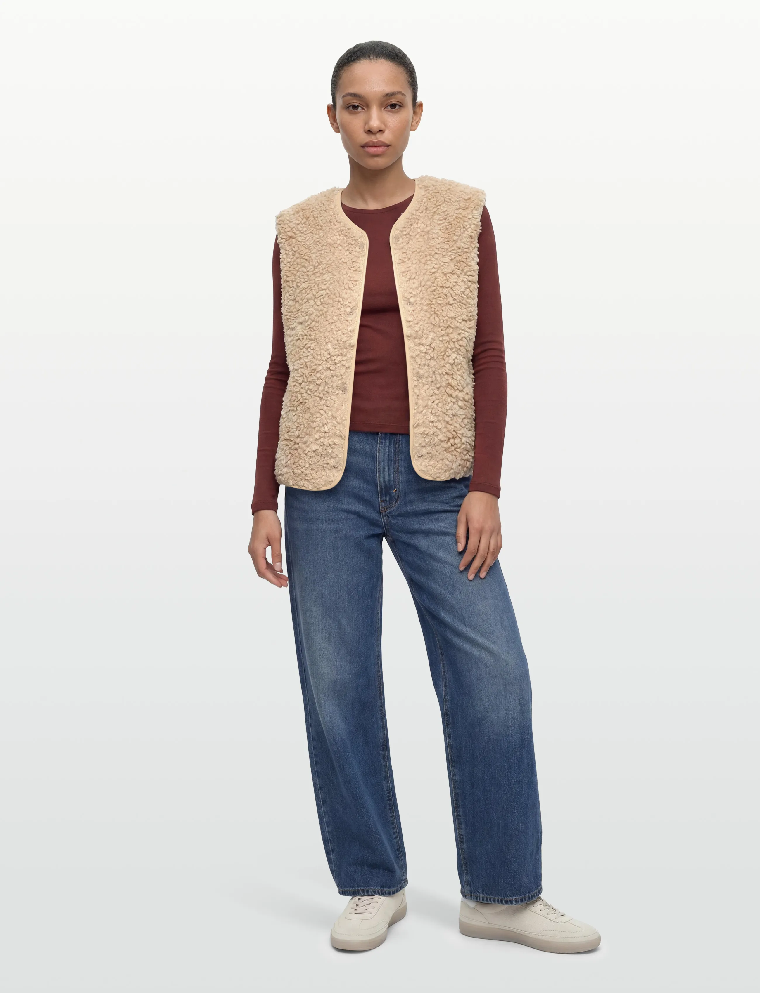 Lollys Laundry - VadaLL Vest SL - fleece- og teddyveste - sand - 0