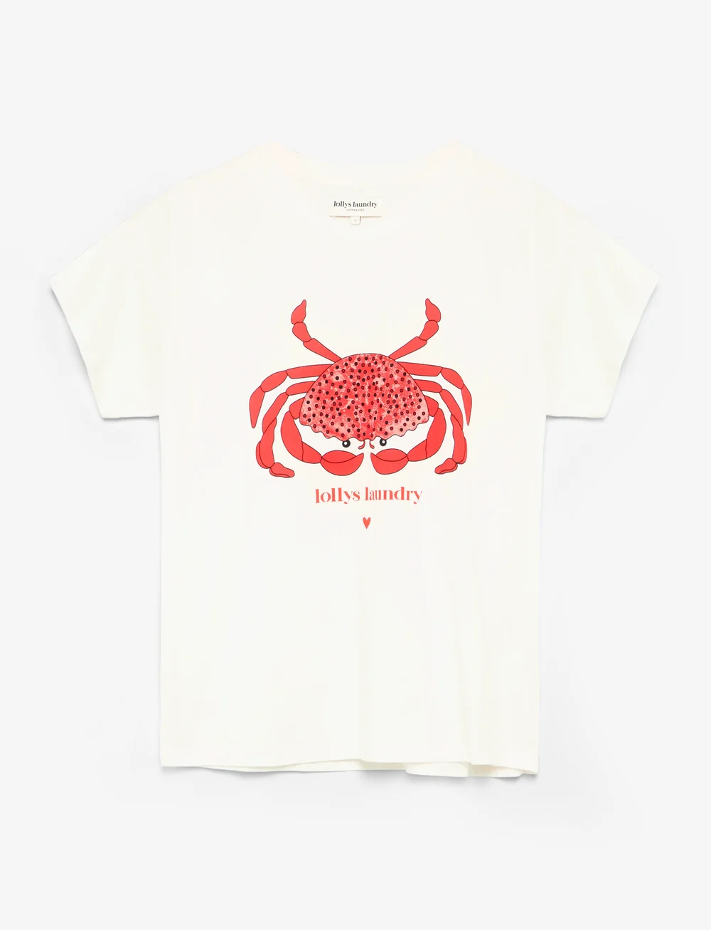 Lollys Laundry - RomaLL Crab Tee SS - t-shirts - white - 1