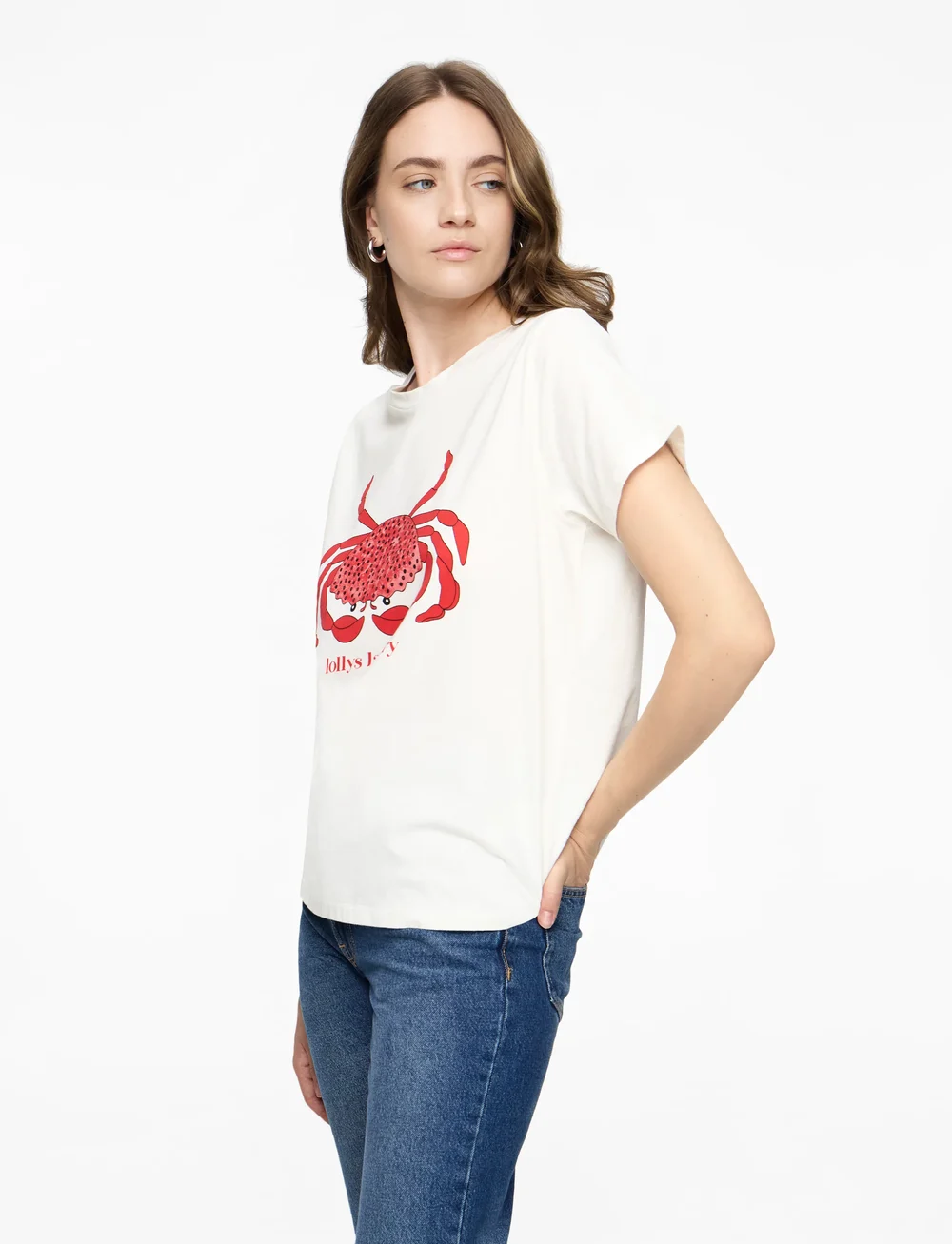 Lollys Laundry - RomaLL Crab Tee SS - t-shirts - white - 3