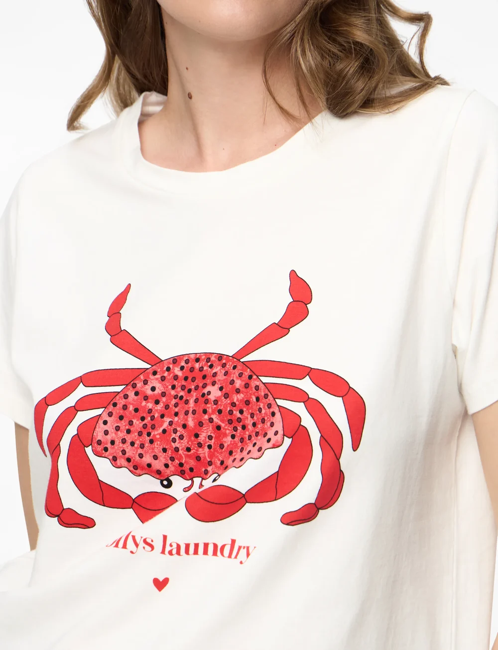 Lollys Laundry - RomaLL Crab Tee SS - t-shirts - white - 5