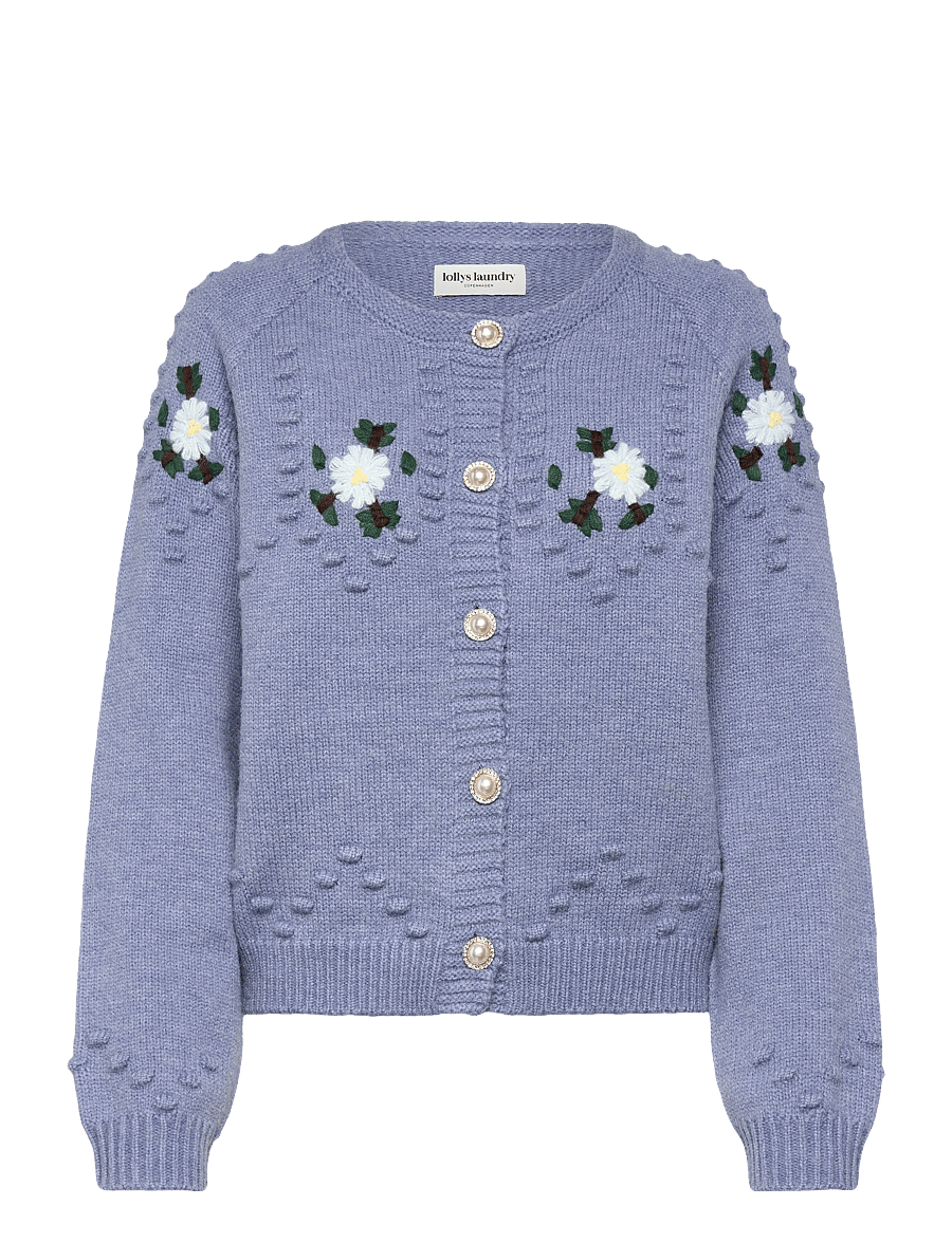 Lollys Laundry - GracelynnLL Knit Cardigan LS - strickjacken - blue melange - 0