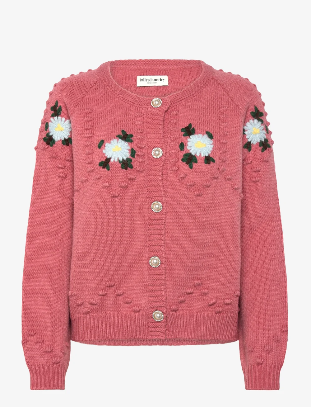 Lollys Laundry - GracelynnLL Knit Cardigan LS - cardigans - burned rose - 0