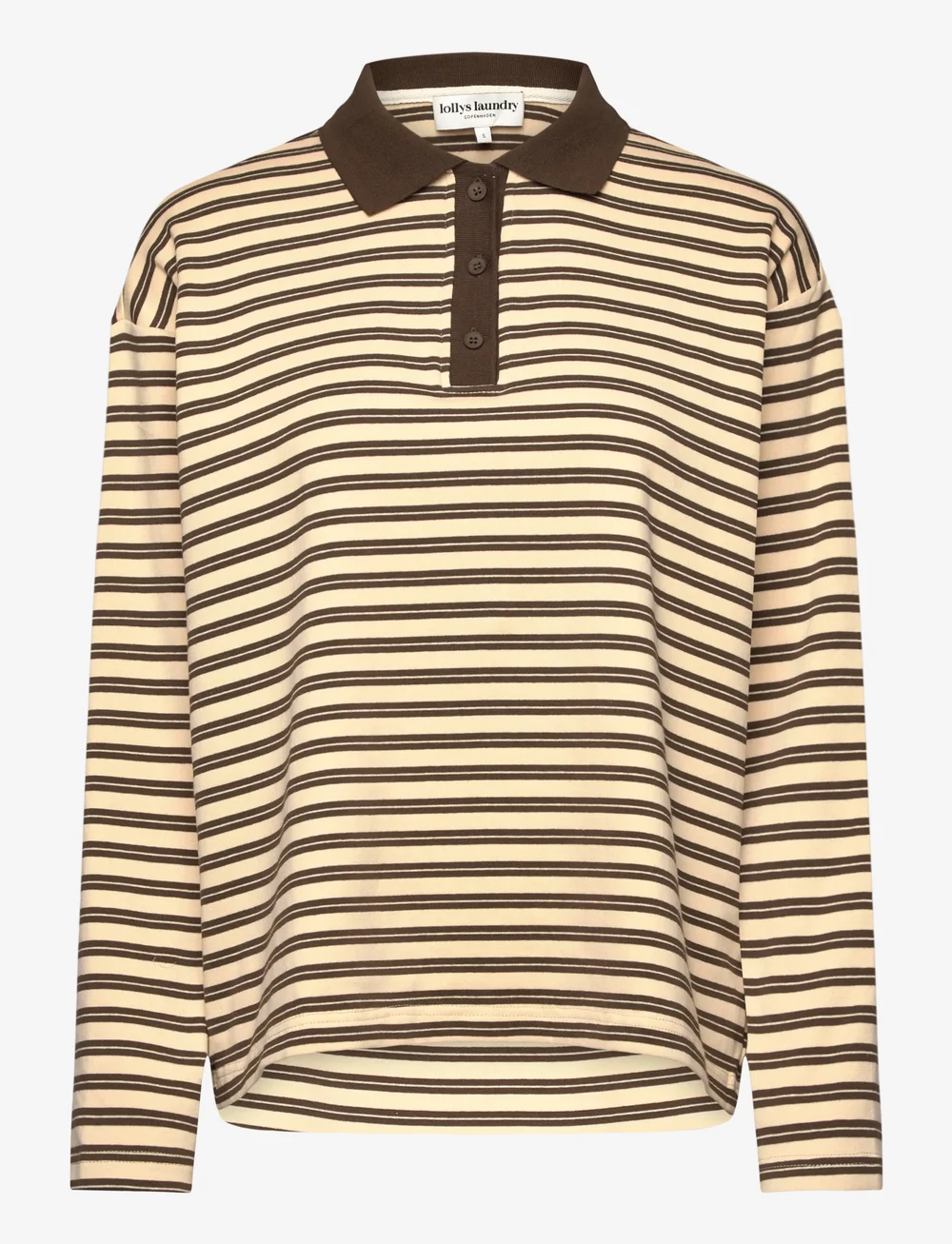 Lollys Laundry - MobyLL Polo LS - poloshirts - dark mokka - 0