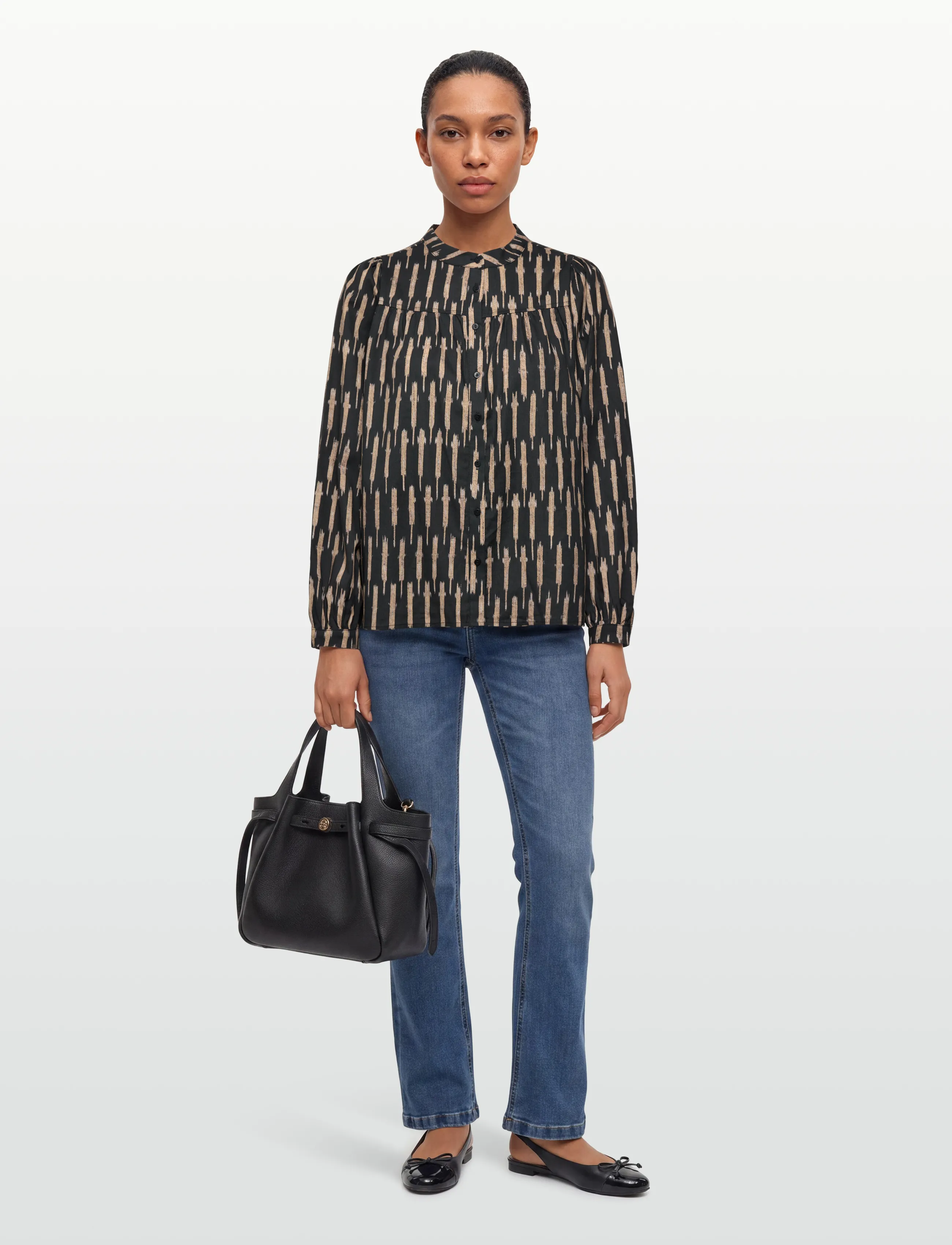 Lollys Laundry - NickyLL Shirt LS - langärmlige blusen - black - 0