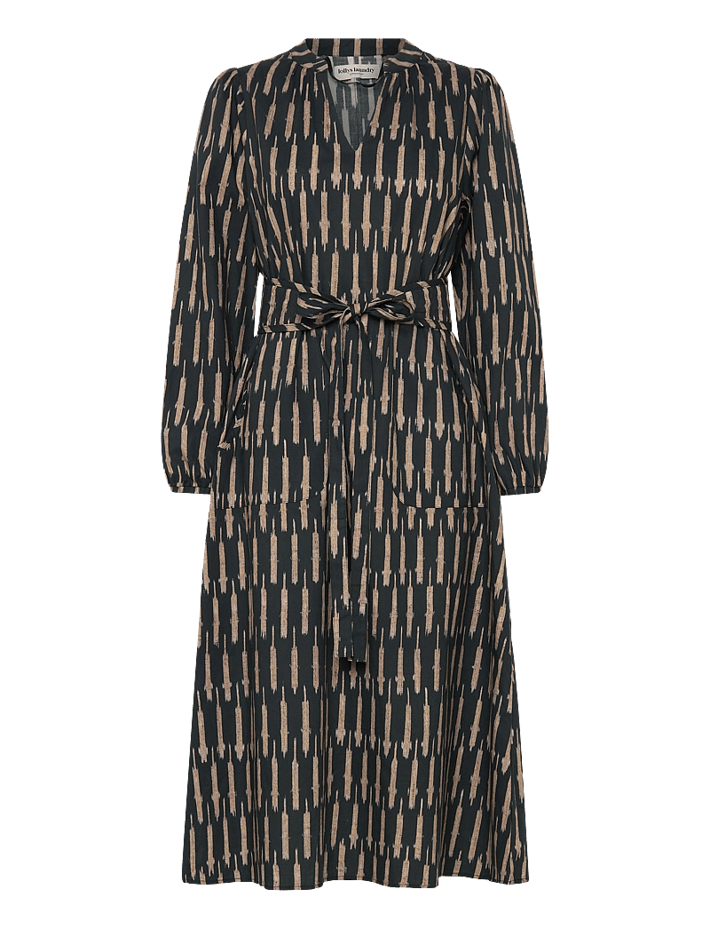 Lollys Laundry - ParisLL Midi Dress LS - midikleider - black - 0