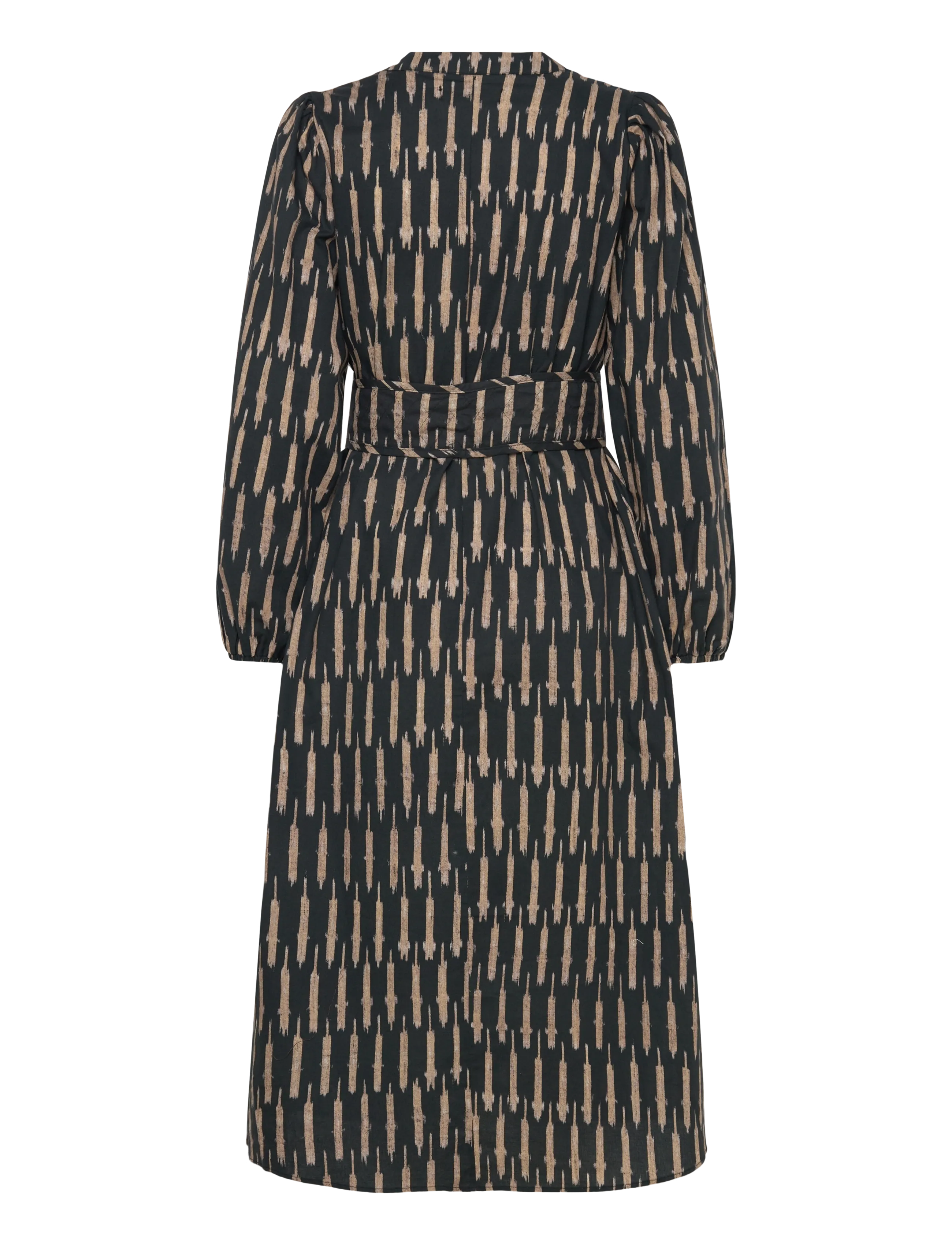 Lollys Laundry - ParisLL Midi Dress LS - midiklänningar - black - 1