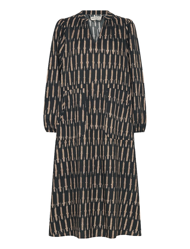 Lollys Laundry - ParisLL Midi Dress LS - midikleider - black - 2