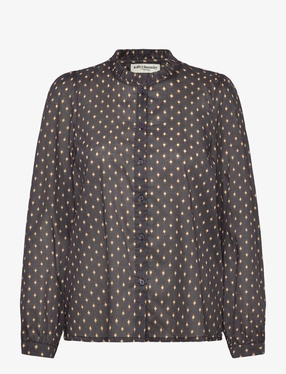 Lollys Laundry - RiverLL Shirt LS - långärmade skjortor - dark blue - 0