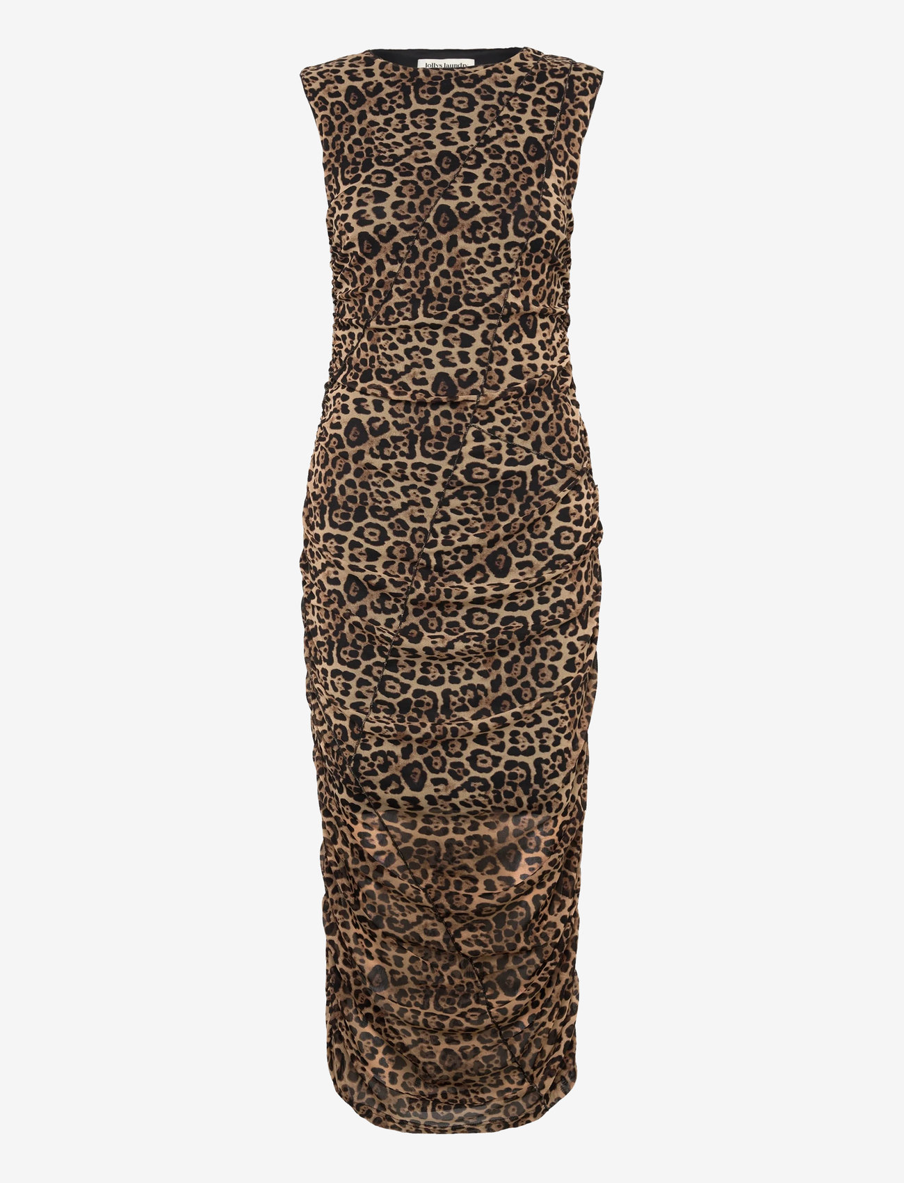 Lollys Laundry - LoluMaxi Dress SL - fodralklänningar - leopard print - 0
