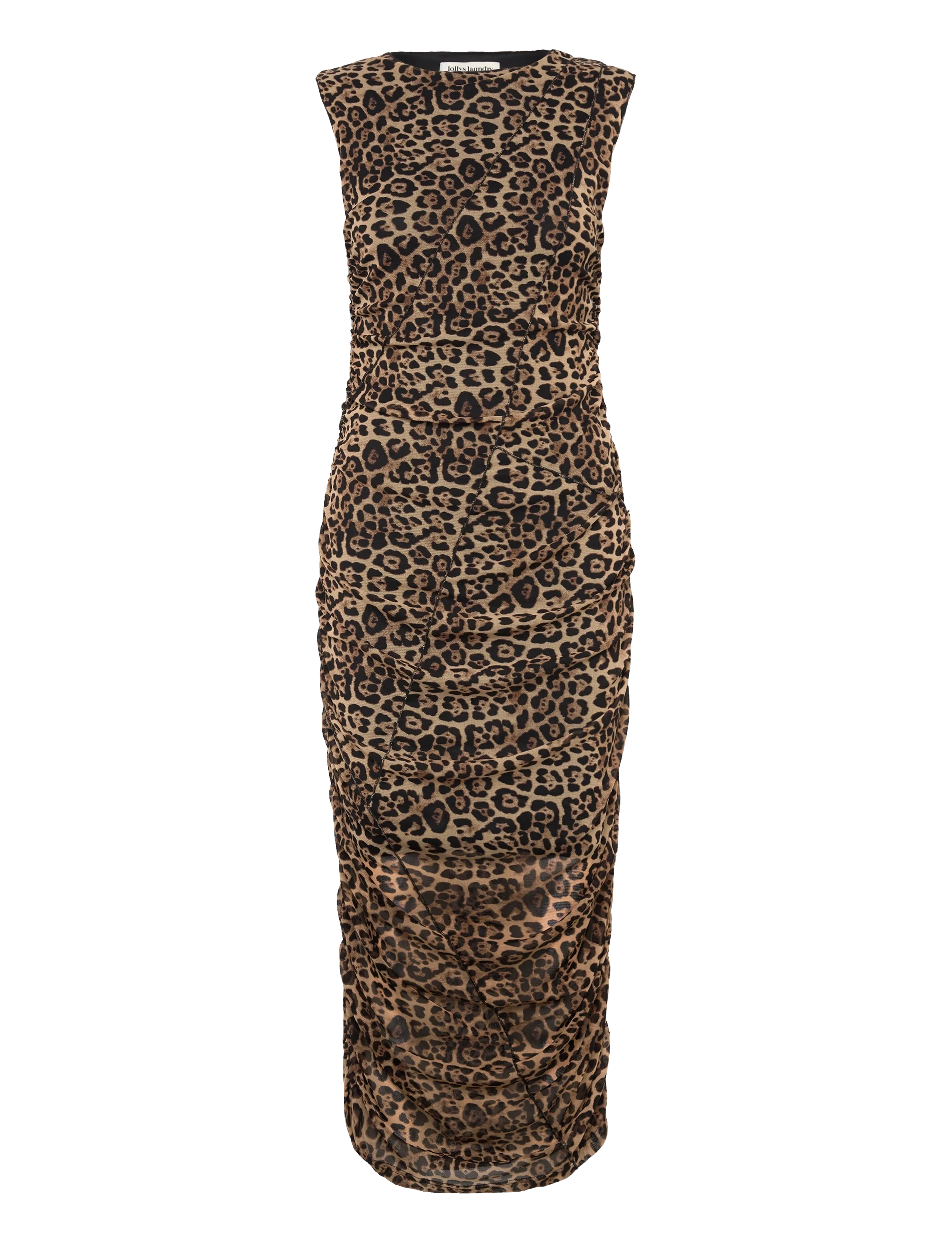 Lollys Laundry LoluMaxi Dress SL - Fodralklänningar - LEOPARD PRINT / brown