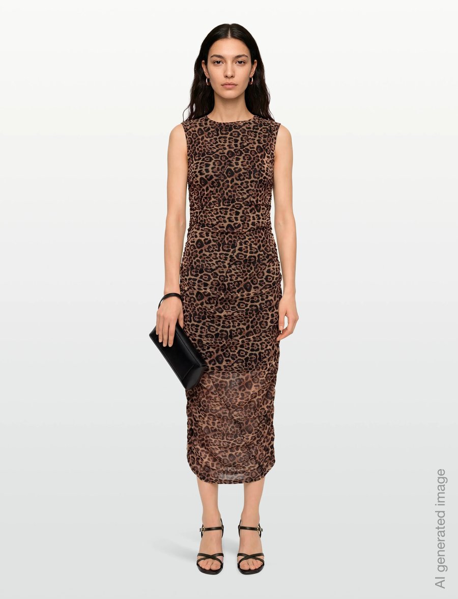 Lollys Laundry - LoluMaxi Dress SL - liibuvad kleidid - leopard print - 0