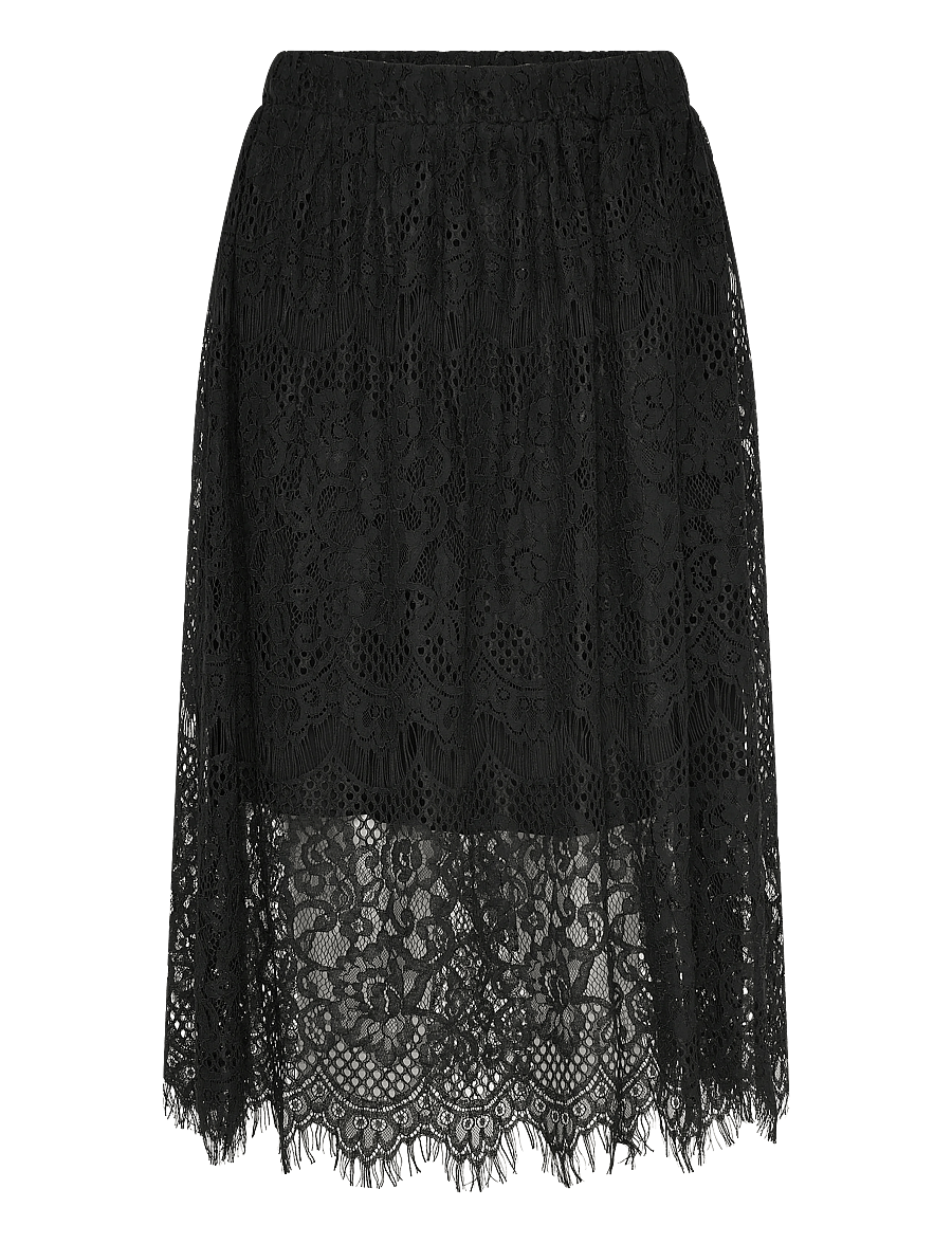 Lollys Laundry - EverLL Short Skirt - midi-röcke - black - 0