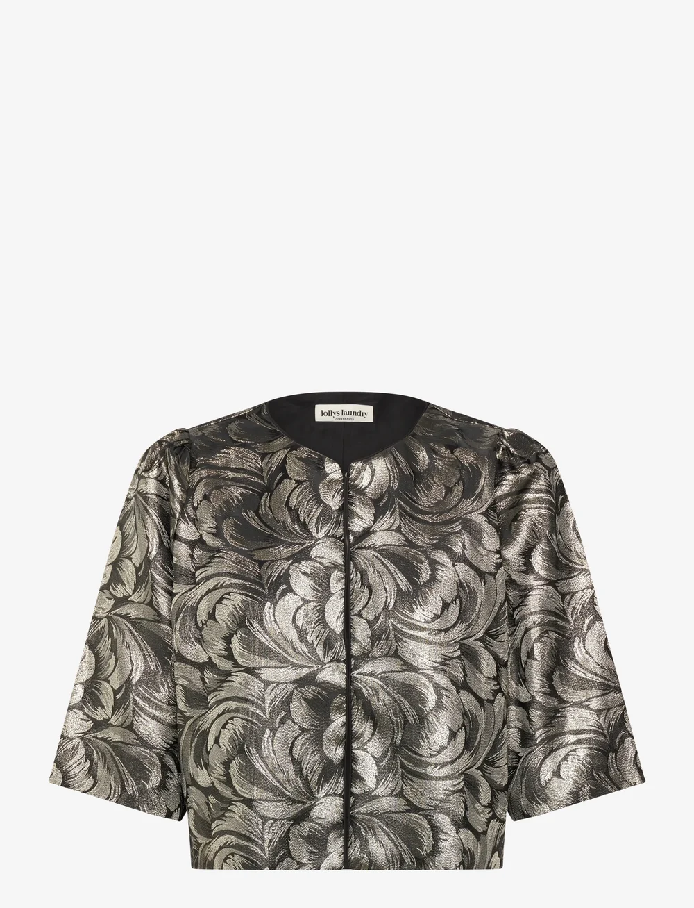 Lollys Laundry - TrineLL Short Jacket 3/4 - langärmlige blusen - silver - 0
