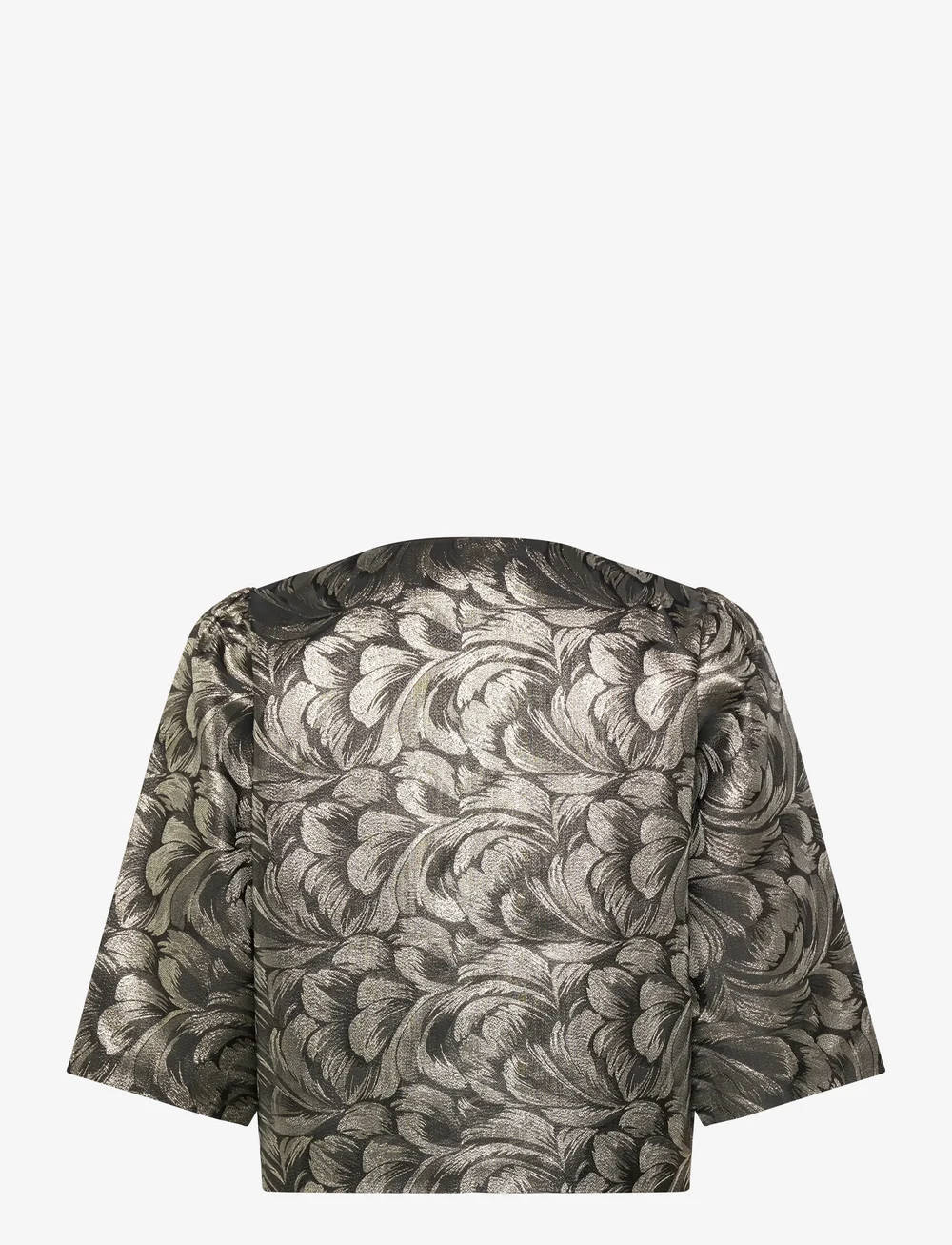 Lollys Laundry - TrineLL Short Jacket 3/4 - långärmade blusar - silver - 1