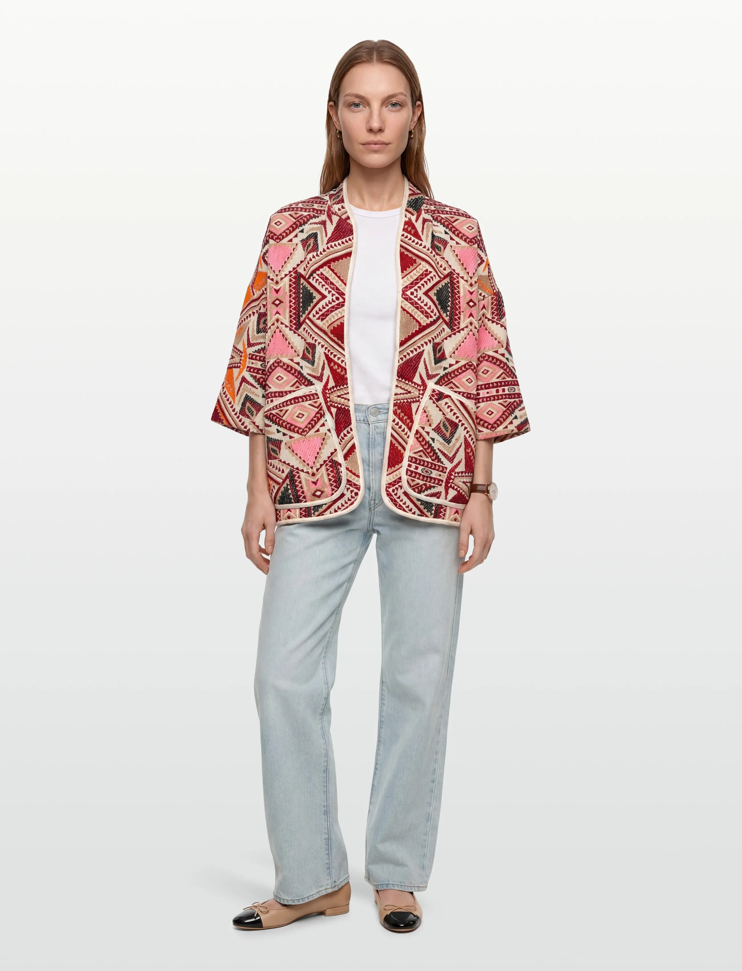 Lollys Laundry Lulu Ll Jacket 3/4, S, Jackets, Mehrfarbig/gemustert - Light-summer Jacket, Frauen