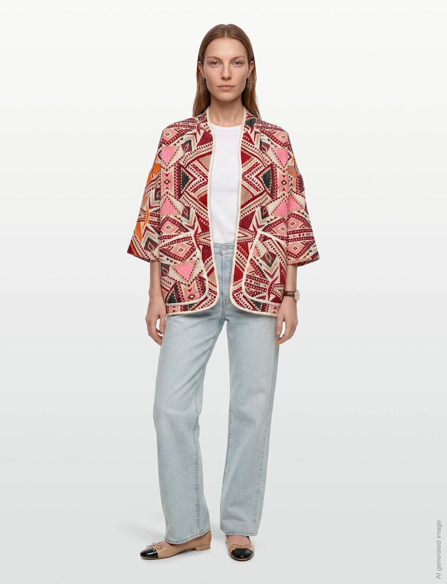 Lollys Laundry - Lulu LL Jacket 3/4 - forårsjakker - red - 0