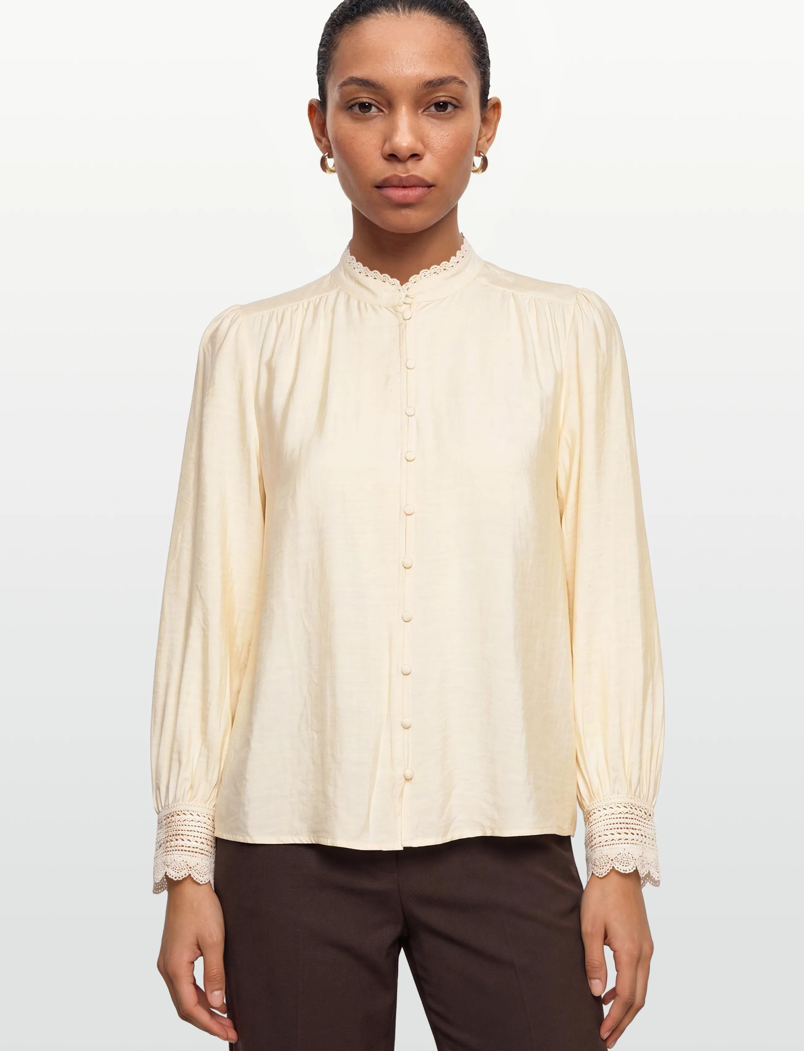 Lollys Laundry - LuceLL Shirt LS - langärmelige blusen - creme - 3