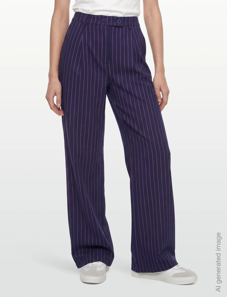 Lollys Laundry - TylerLL Pants - wide leg trousers - dark navy - 3