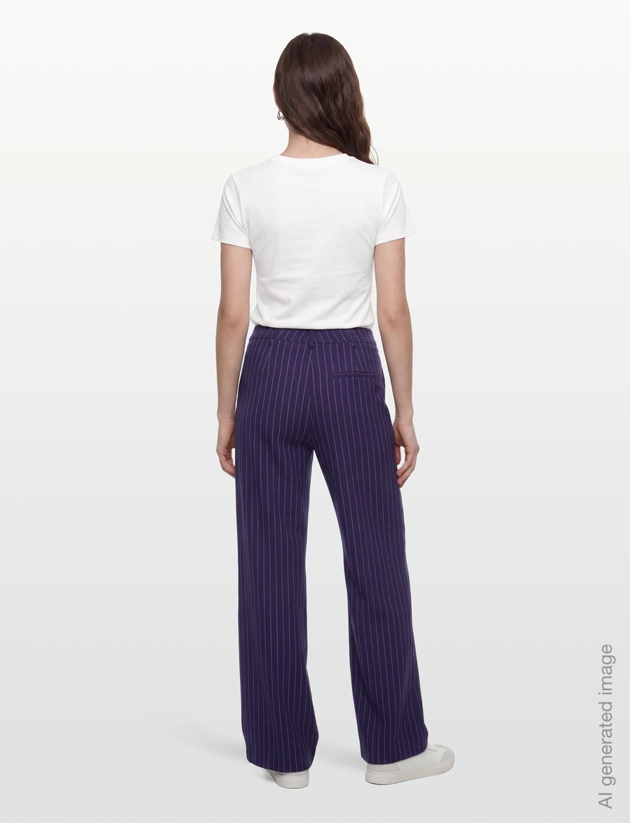 Lollys Laundry - TylerLL Pants - wide leg trousers - dark navy - 4