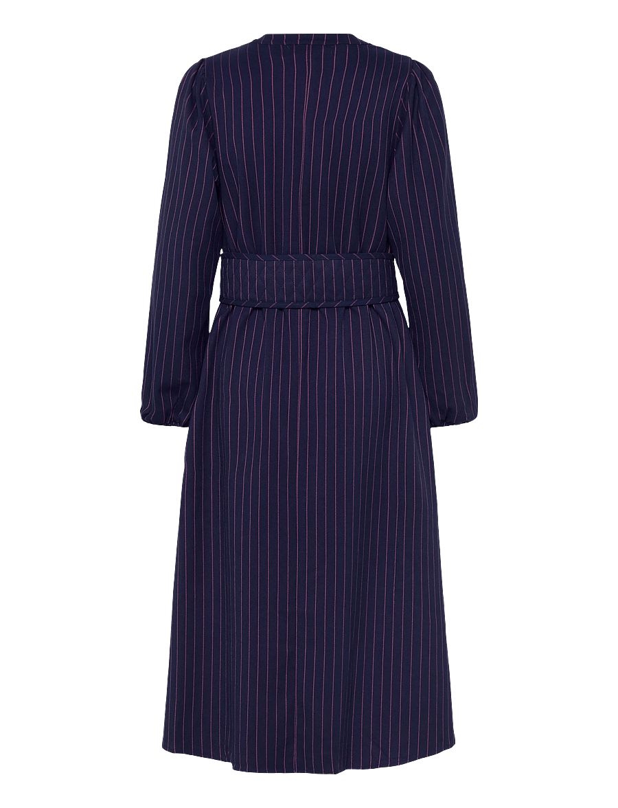Lollys Laundry - ParisLL Midi Dress LS - hemdkleider - dark navy - 1