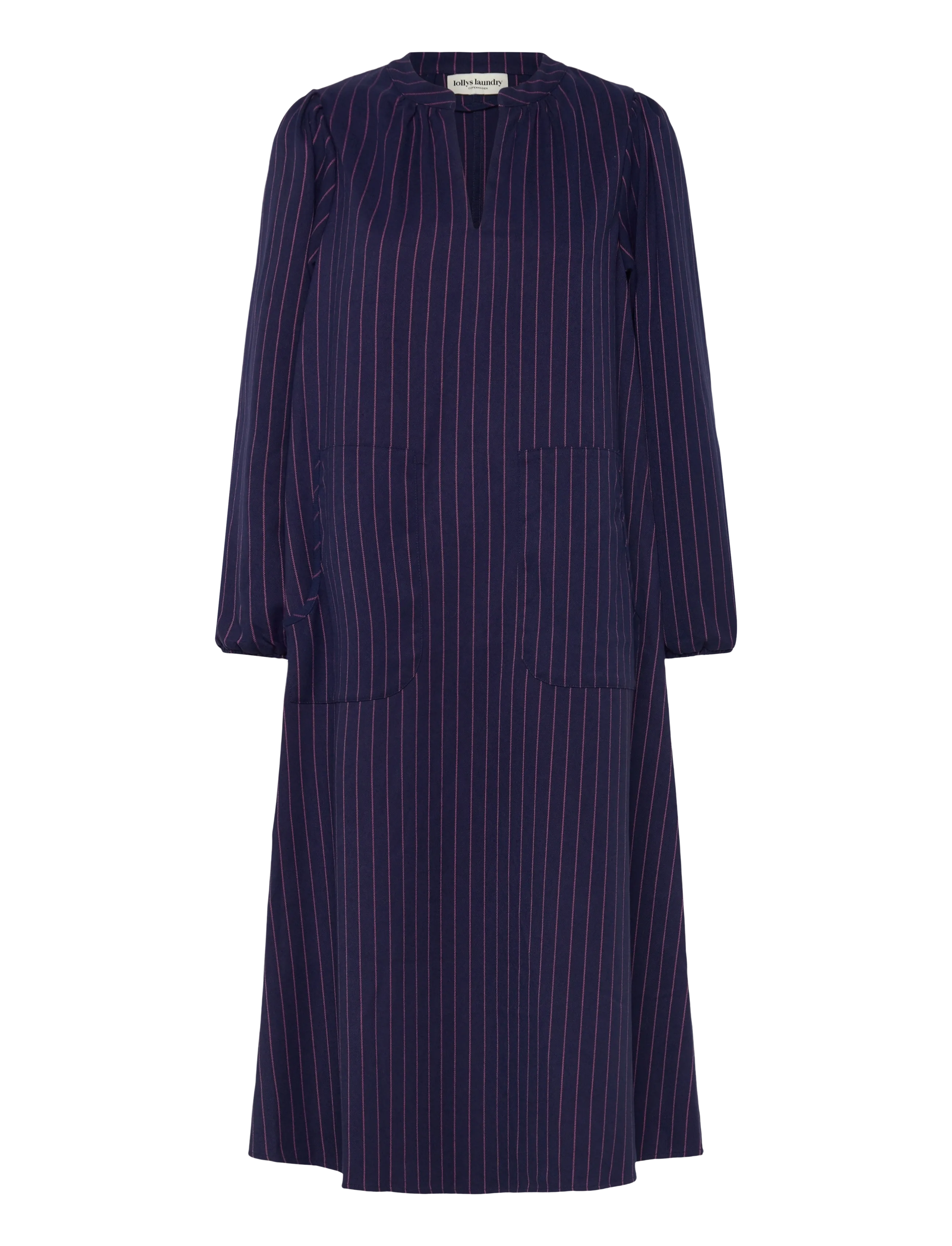 Lollys Laundry - ParisLL Midi Dress LS - hemdkleider - dark navy - 2