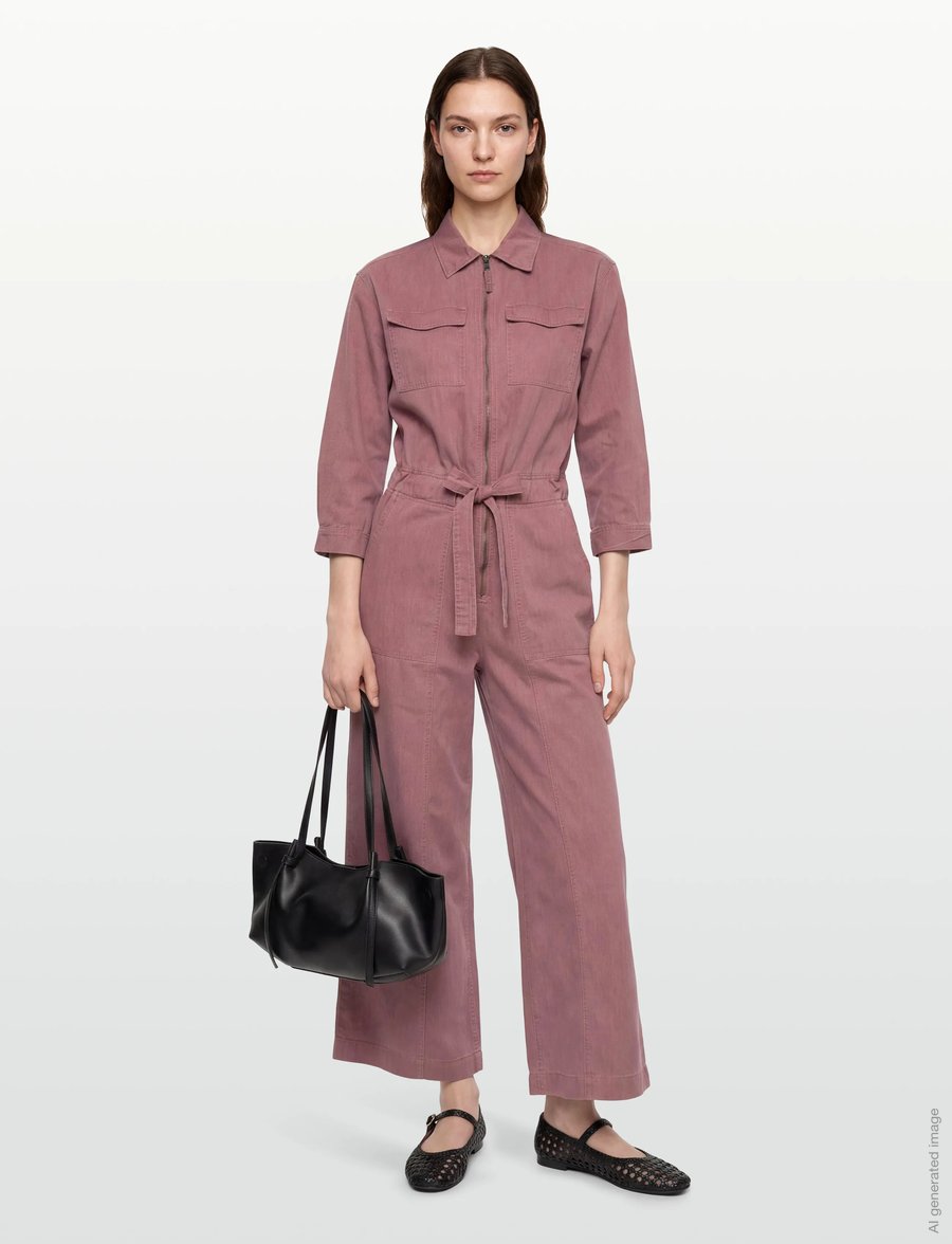 Lollys Laundry - illaLL Jumpsuit 3/4 - modetrends - plum - 0