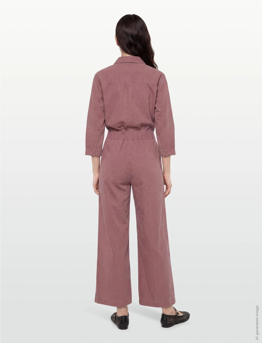 Lollys Laundry - illaLL Jumpsuit 3/4 - modetrends - plum - 4