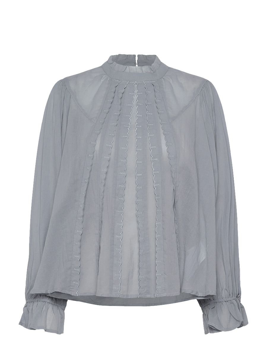 Lollys Laundry - PresleyLL Shirt LS - langermede bluser - dusty blue - 0