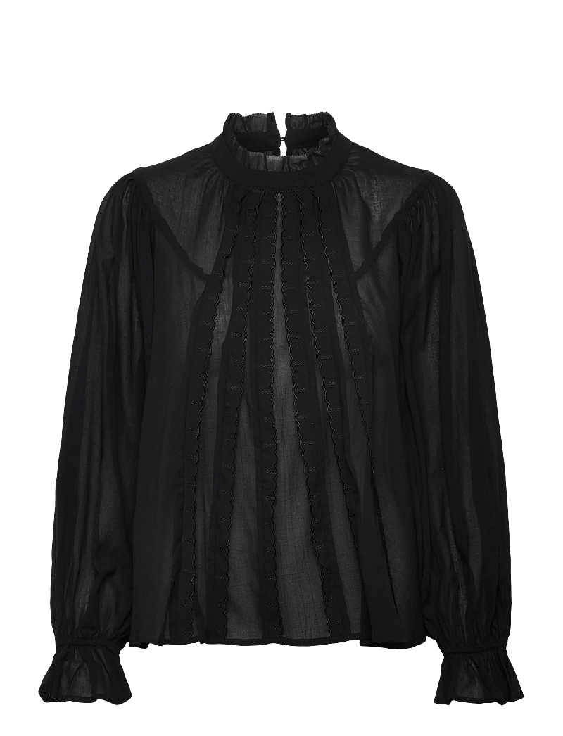 Lollys Laundry - PresleyLL Shirt LS - pikkade varrukatega pluusid - washed black - 0