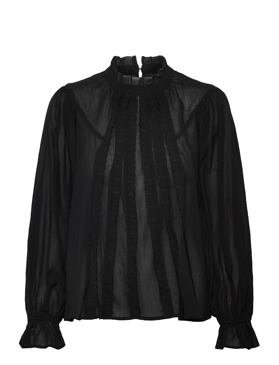 Lollys Laundry - PresleyLL Shirt LS - langärmelige blusen - washed black - 0